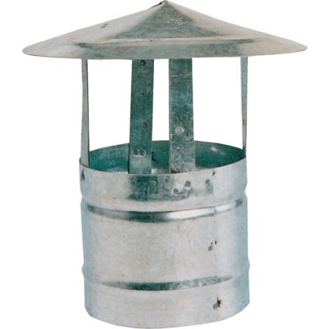 fumaiolo cappello fisso cinese 13 cm in acciaio zincato camino comignolo