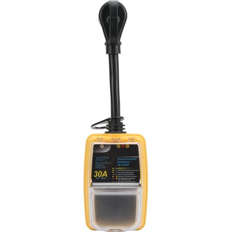 Protecteur de surtension 30A 125V pour camping-car avec couvercle étanche et analyseur de circuit - Lot tout-en-un pour caravane, camion, jet ski