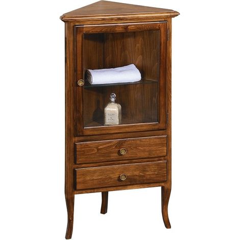 RETRO Meuble de rangement d'angle 60x120x47cm, droite/chêne (1/5)