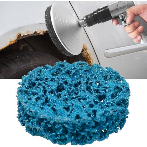 Tampon de polissage en bande de polypropylène de 50 mm (2 pouces), tampon de ponçage à verrouillage par rouleau, décapant pour rouille et peinture (bleu) (1/5)