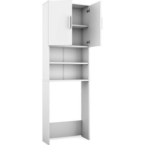 Armadietto per toilette , Bianco, 64 x 190 cm con 2 porte, Vicco (1/5)