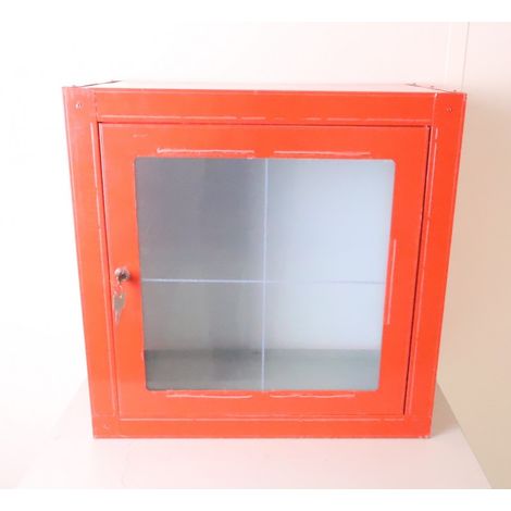 [JAMAIS UTILISE] Boîte Sous Verre Dormant Rouge DECAYEUX 600x600x300mm Fermeture à Clef - 2800-005 (1/5)