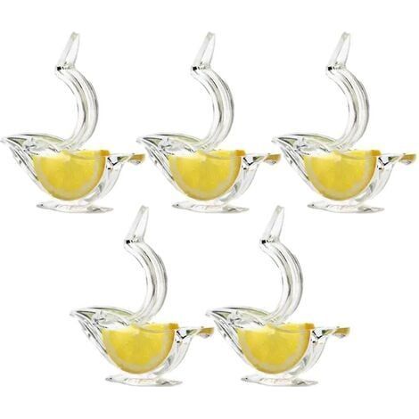 5 pièces presse-citron pince acrylique manuel citron tranche presse-agrumes pratique Transparent fruits presse-agrumes pour la maison (1/5)