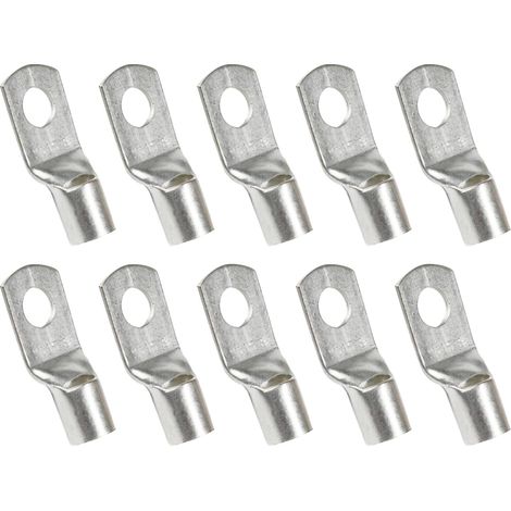cosses tubulaires 35mm² M8 en cuivre étamé, cosse électrique non isolée pour connexions batterie, installations industrielles et automobiles, résistance à la corrosion et conductivité (1/5)