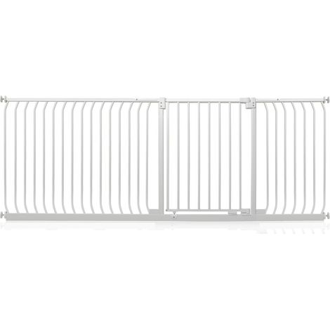 Safetots Elite Pressure Safety Gate, 216cm - 225cm, Matt White, Pressure Fit Stair Gate