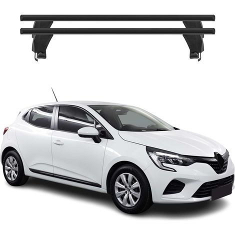 OMAC Dachträger Querträger Alu für Renault Clio V 2019-2025 – Abschließbar – T-Nut – City-Crash-getestet – Max. 50 kg Schwarz (1/5)