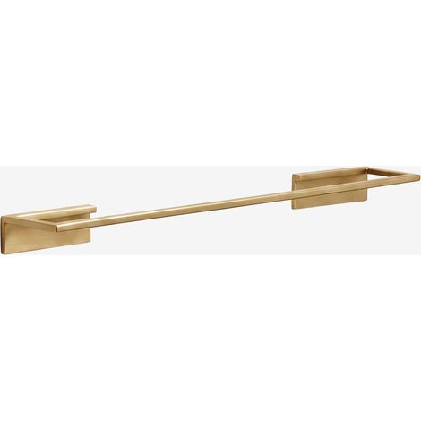 SKLUM Wandklebbarer Handtuchhalter mit 45 cm Stange für das Badezimmer aus Edelstahl Jalter Gebürstetes Gold (1/5)