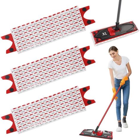 Ensemble de recharges Vileda UltraMax XL 3 pièces - Balai-serpillère en microfibre absorbante 2 en 1, idéal pour les sols et les taches (1/4)