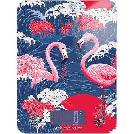 Balance de cuisine portable flamant rose de style japonais pour (1/5)