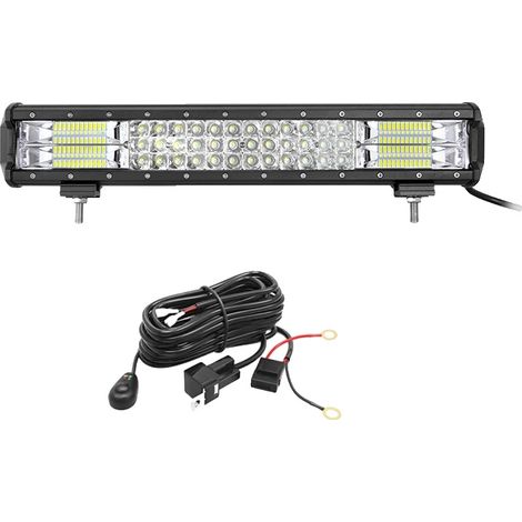 Barra de luz LED, haz combinado, construcción duradera, 252 W con kit de cableado. (1/2)