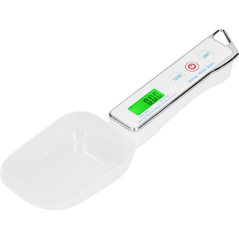 Tragbare digitale Küchenwaage aus Edelstahl, 500 g/0,1 g, für Mehl, Tee, Gewürze – Weiß (1/5)