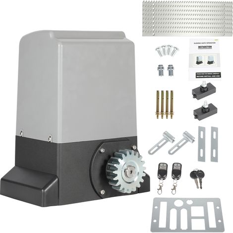 SWANEW 550W Gate Operator Sliding Door Opener Kit Peso 1200 kg Lunghezza massima 12m per anta Velocità 39 ft/min Con modello WiFi Bluetooth APP + telecomando + chiave (1/5)