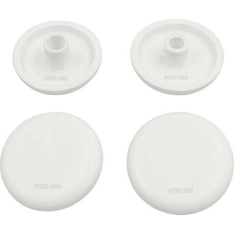 Kit 4 pezzi paracolpi PAR015 tondi bianchi in plastica per Copriwater sedile Wc (1/4)