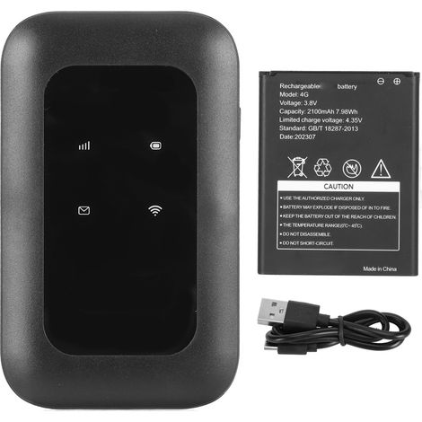 Tragbarer 4G-WLAN-Router mit 150 Mbit/s, SIM-Kartensteckplatz für bis zu 10 Geräte, 2100-mAh-Akku und USB-Modem für Europa und Asien