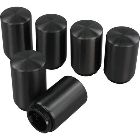 zhan – Set mit 6 automatischen Flaschenöffnern aus Edelstahl, schwarz (1/5)