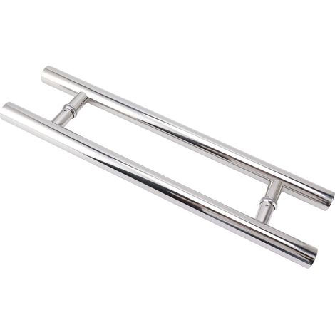 Poignée de porte de grange en acier inoxydable, poignée de porte coulissante en verre robuste et élégante pour maison, restaurant ou bureau. (1/5)