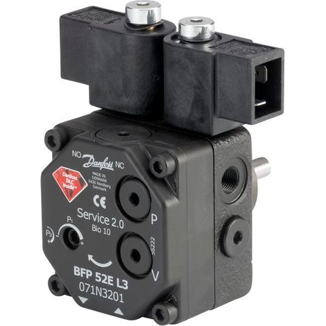 Danfoss Pompe à mazout BFP 52 Arrivée d'angle R5 avec 2 électrovanne,, 40 l/h, Sens de rot, droite,, 071N3204