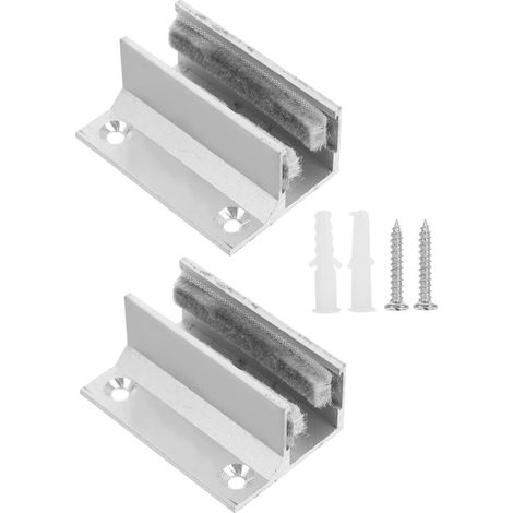 2 pièces guide de sol pour porte coulissante, alliage d'aluminium (1/5)