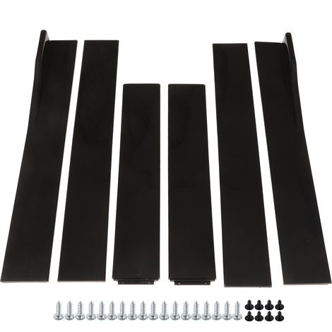 Jupes latérales de voiture 2.2m, panneau à bascule noir brillant, Extensions de ligne inférieure inférieure extérieure, diffuseurs à lèvres séparateurs (1/5)