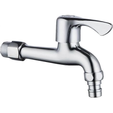 Robinet de jardin en laiton chromé pour machine à laver, robinet mural simple eau froide (1/5)