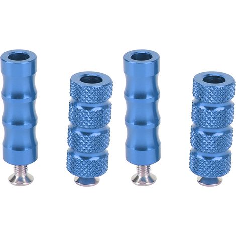 Cales de Frein Moto CNC Plaqué Bleu Pour Montage M6 6mm - 2 Paire Aluminum - Précis et Solide (1/5)