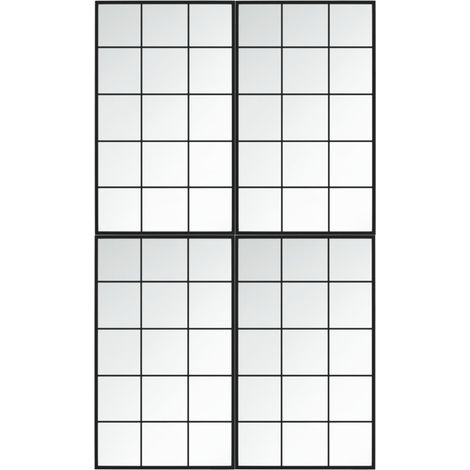 Maison Exclusive - Specca Parete 4 pz Neri 100x60 cm in Metallo