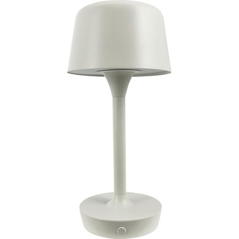 Lámpara de mesa Dyberg Larsen Flow crema 25,5 cm metal plástico