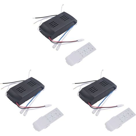 Kit de 3 mandos a distancia de repuesto universales para ventilador de techo, 50 W, 6 velocidades y temporizador, para ventilador de techo de CC.