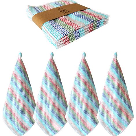 Paños de cocina de algodón suave, 4 piezas, estilo B (1/4)