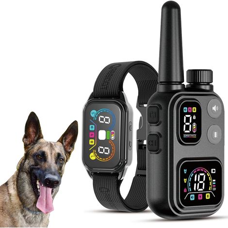2-en-1 Collier De Dressage pour Chien - 8 Sensibilité Collier Anti Aboiement, Portée De 1500m, 4 Modes, Étanche, Rechargeable, Lumière, Verrouillage De Sécurité (1/5)