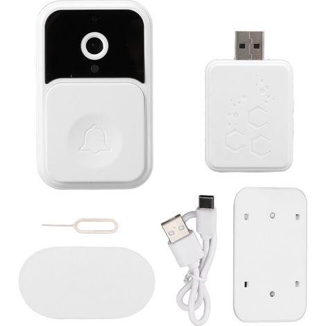 Sonnette vidéo sans fil WiFi 128 Go pour maison connectée-AquaForge