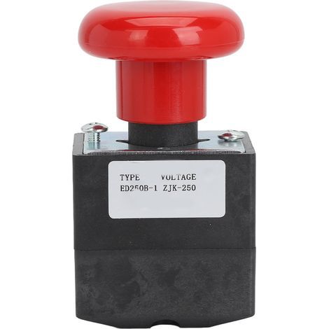 Interrupteur d'arrêt d'urgence, Interrupteur d'arrêt d'urgence Fiable, Stable, Réponse Rapide, DC80V pour Gerbeur électrique, Chariot élévateur, Transpalette (250A). (1/5)