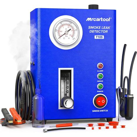 Smoke Machine, Built-in Air Pump, Smoke Leak Detector with Pressure Gauge Compatible with All 12V DC Vehicles (Cars, Motorcycles, LGV Vehicles (1/5)