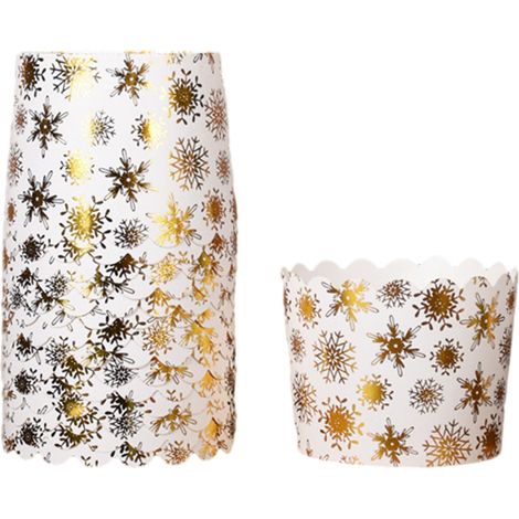 50 caissettes en papier doré 5,5 cm x 6 cm x 7 cm, moules à muffins de Noël (1/5)
