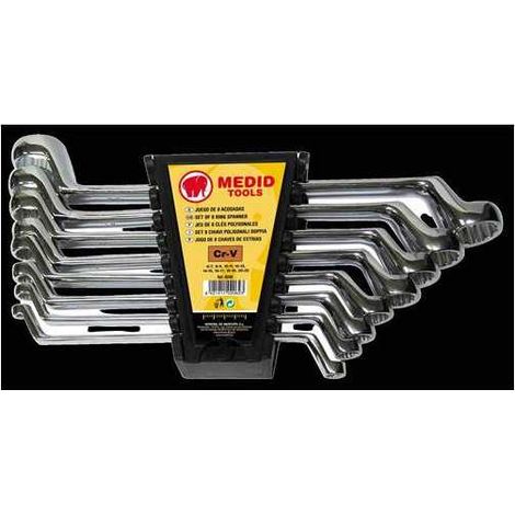 Set 8 llaves acodadas 6X7 - 20X22 8008 MEDID