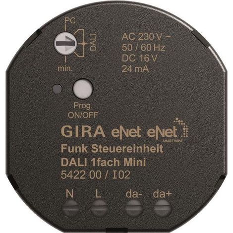 Gira Unidad de control inalámbrica DALI 1f Mini Gira eNet [542200], 5422 00