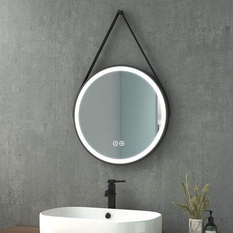 Heilmetz Badspiegel mit Beleuchtung LED Badezimmerspiegel Rund Wandspiegel 50cm Dimmbar 3 Lichtfarbe (Kaltweißes, Warmes und Neutrales Licht) (1/5)