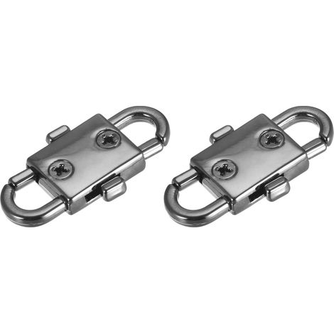 2Stk Kettenverkürzer Gurtschlösser for Taschenketten DIY 32x12mm Dunkel Gris (1/5)