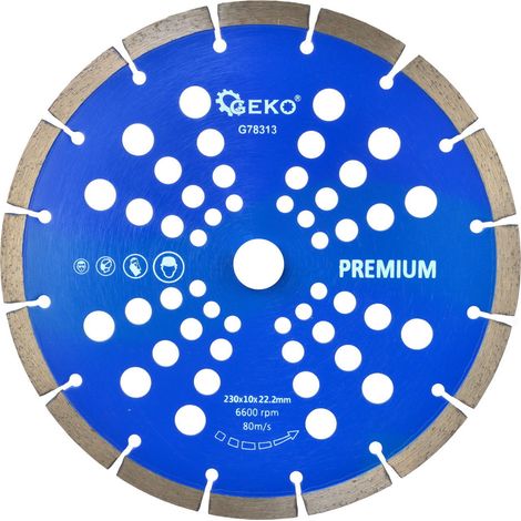 Disco de diamante de 230x10x22,2 mm. Geko Premium de Laser (25)