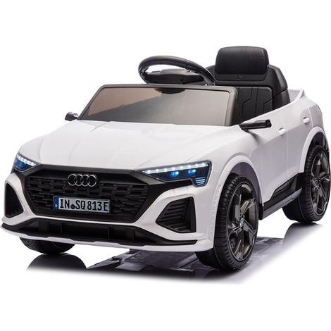 Macchina Elettrica per Bambini 12V Licenza Ufficiale Audi SQ8 E-Tron con Telecomando e Sedile Pelle Bianco (1/5)