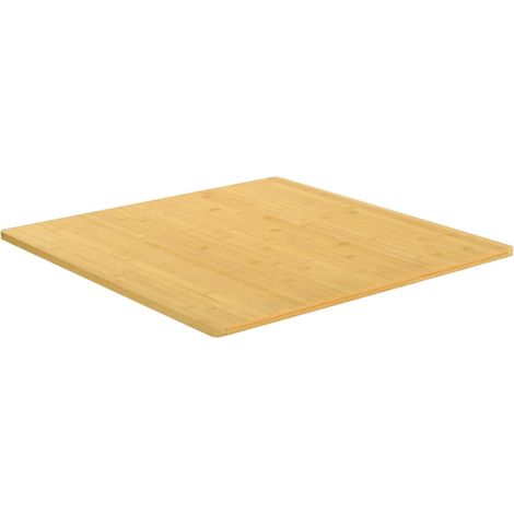 Plateau de Table Carré en Bambou Verni pour Table Basse et Meuble 90 x 90 x 1,5 cm (1/4)