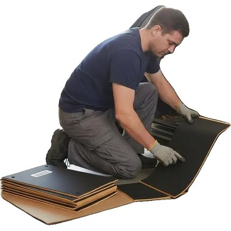 Matelas d'Isolation Acoustique, Design à 4 Couches, Résistant à la Chaleur, noir (1/2)
