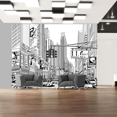 Papier Peint "Dans Les Rues de New York" 154 x 200 cm (1/2)