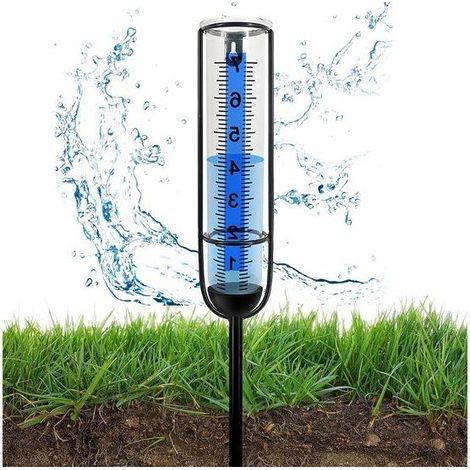 Pluviomètre de jardin solaire résistant au gel – Professionnel et réglable en hauteur (1/5)