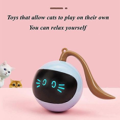 Jouet interactif Pet Smart pour chat : balle LED auto-rotative rechargeable par USB, accessoires pour chats. (1/2)