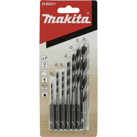Makita D-62371 Kit punte a spirale da legno 2.0 mm, 3.0 mm, 4.0 mm, 5.0 mm, 6.0 mm, 8.0 mm 1/4 (6.3 mm) 1 pz. (1/2)