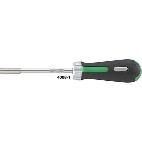 Stahlwille 4008-1 destornillador de carraca negro ergonómico (1/2)