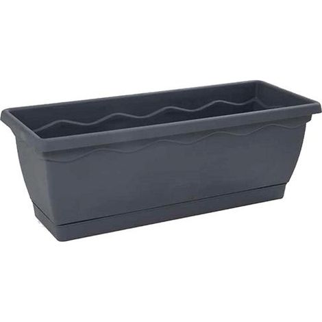 VASO FIORIERA ANTRACITE CM 60X20X18HCM C/SOTTOCASSETTA