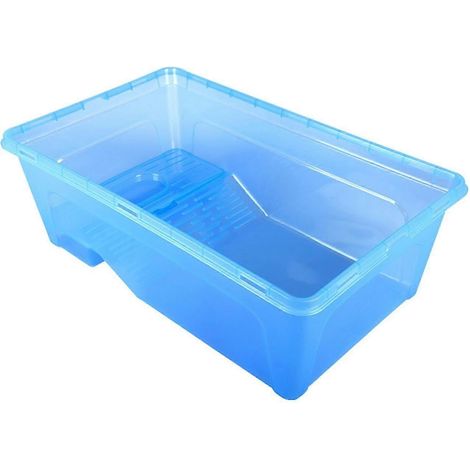 Schildkröten-Aquarium, Reptilien-Lebensraum, Brutbereich, Ruheplatz, Kletterbereich, robust für Schildkröten und Einsiedlerkrebse-Blue L (1/5)