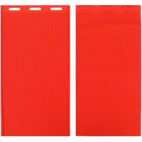 Eosnow Feuille de cire d'abeille 5.4mm, 2 pièces, peigne en caoutchouc, moule de presse, accessoire pour apiculture, rouge (1/4)